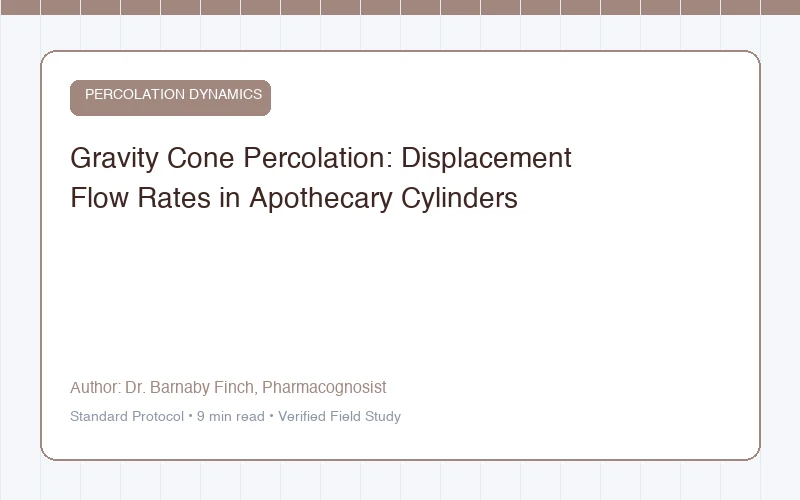 Gravity Cone Percolation: Displacement Flow Rates in Apothecary Cylinders